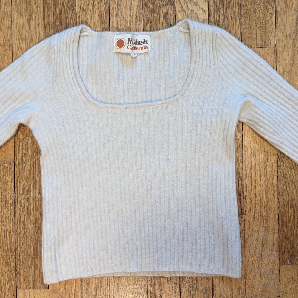 Mollusk Cropped Wool Sweater XS